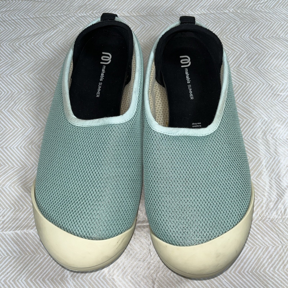 Mahabis Womens 37/6.5-7 Summer Hybrid Slippers Size SU150102 Aqua Green Casual